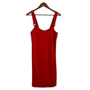 Jonathan Saunders X Target Red Mini Dress Size 9 Sleeveless Tank Zip